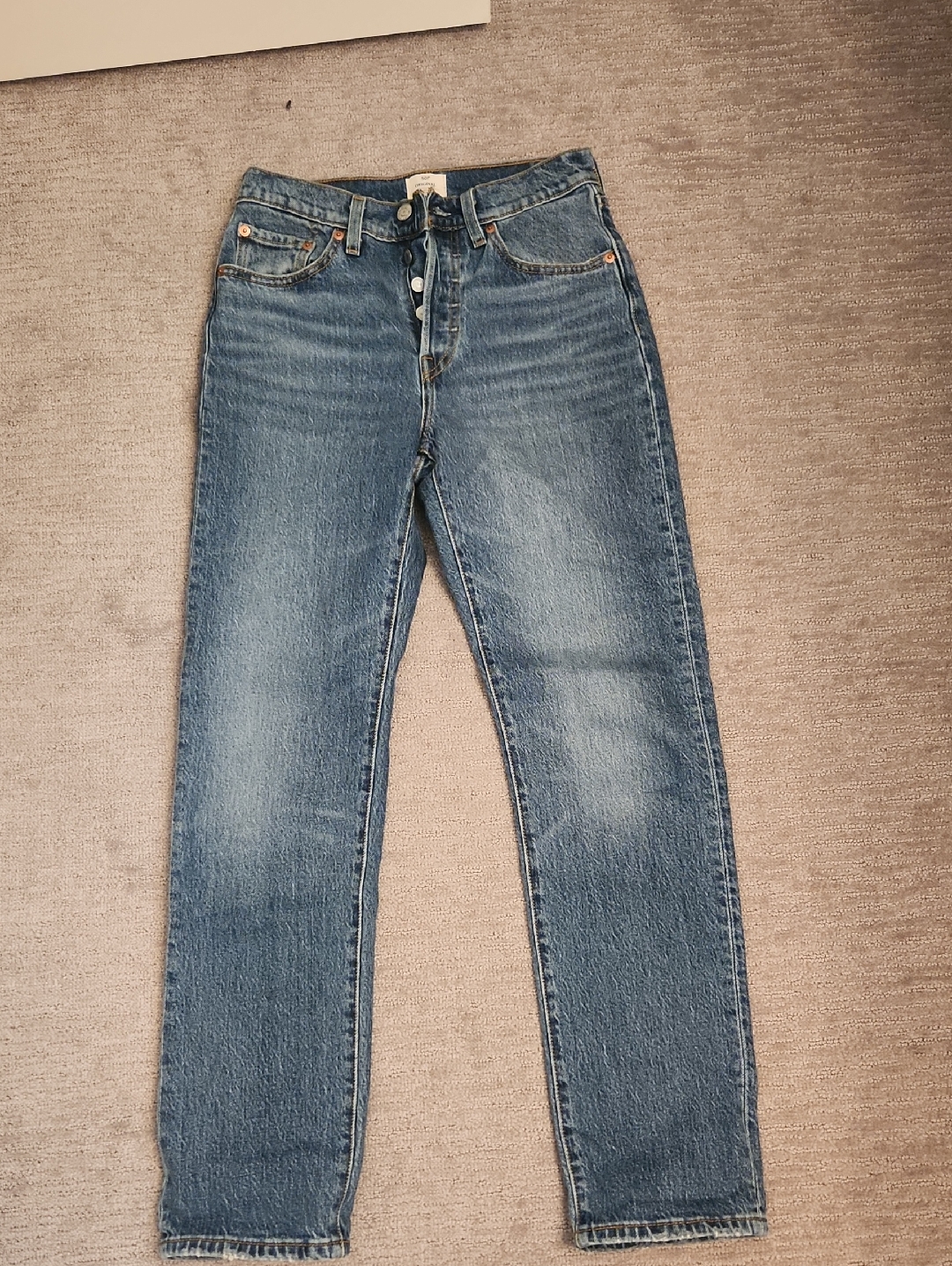 Classic Women's Blue High-Rise Straight Jeans